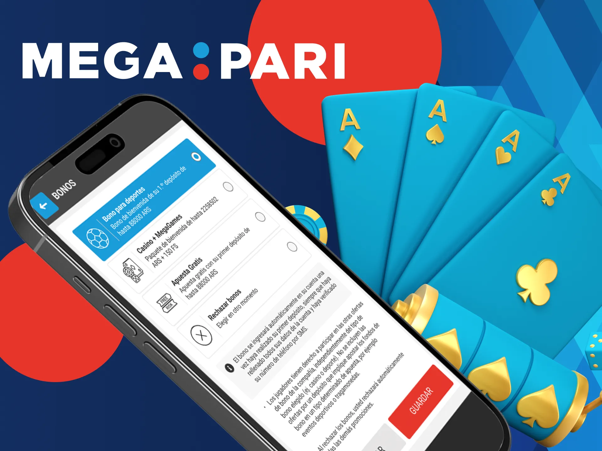 Sección de apuestas deportivas dentro de la aplicación