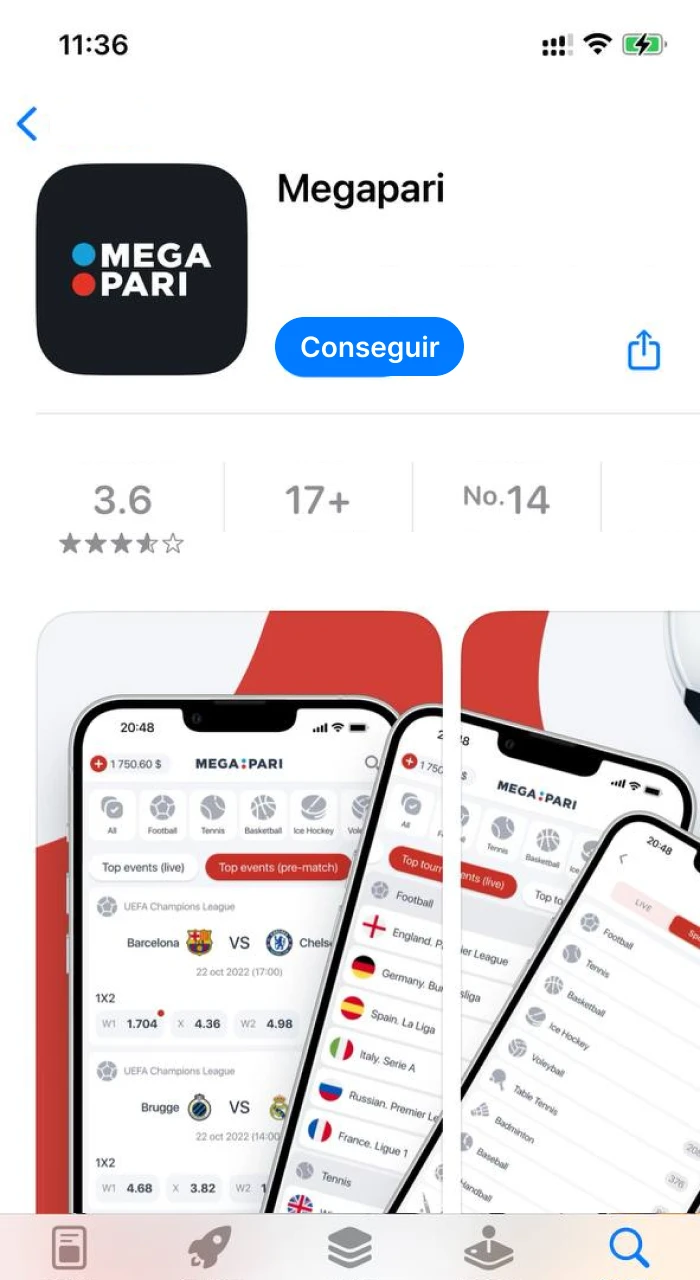 Presiona el botón de descarga para instalar la aplicación en tu dispositivo Apple.