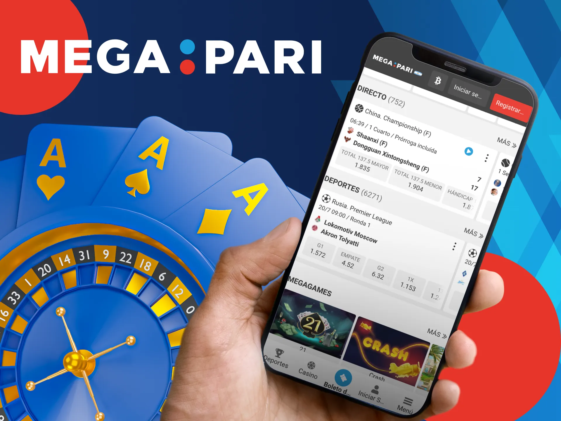 Recorrido visual por el lobby de juegos de casino de la aplicación