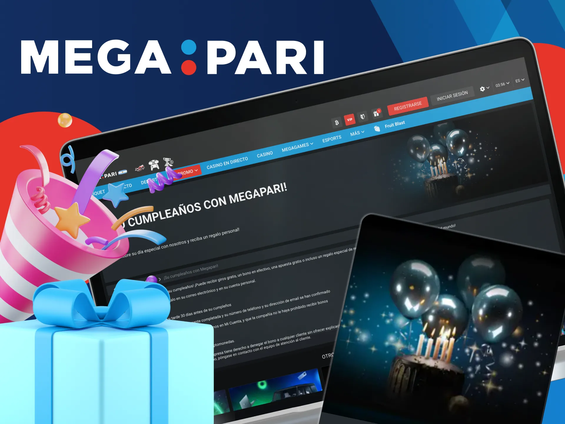 Regalo de cumpleaños en Megapari Casino.