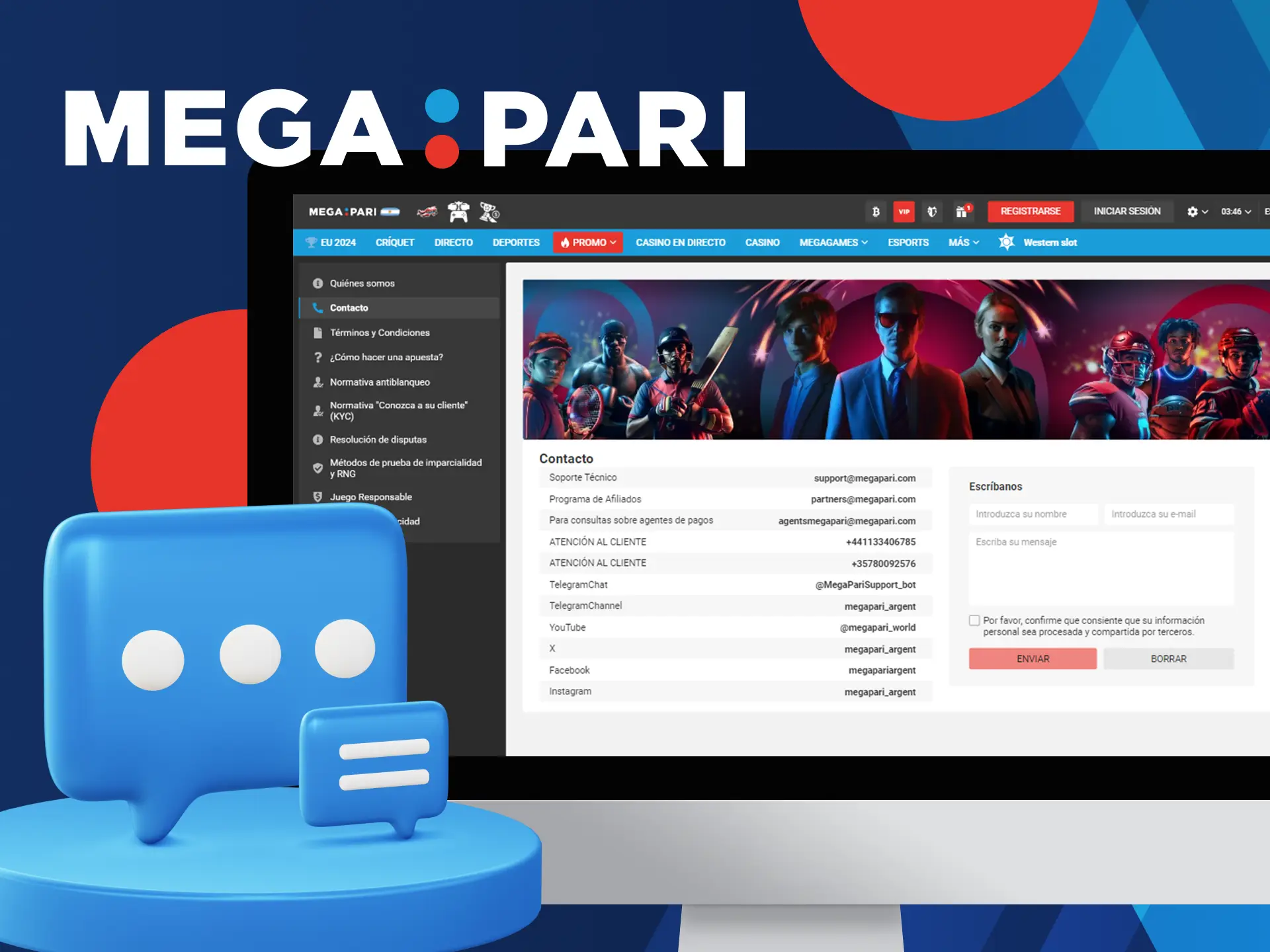¿De qué manera puedo comunicarme con el equipo de soporte de Megapari?