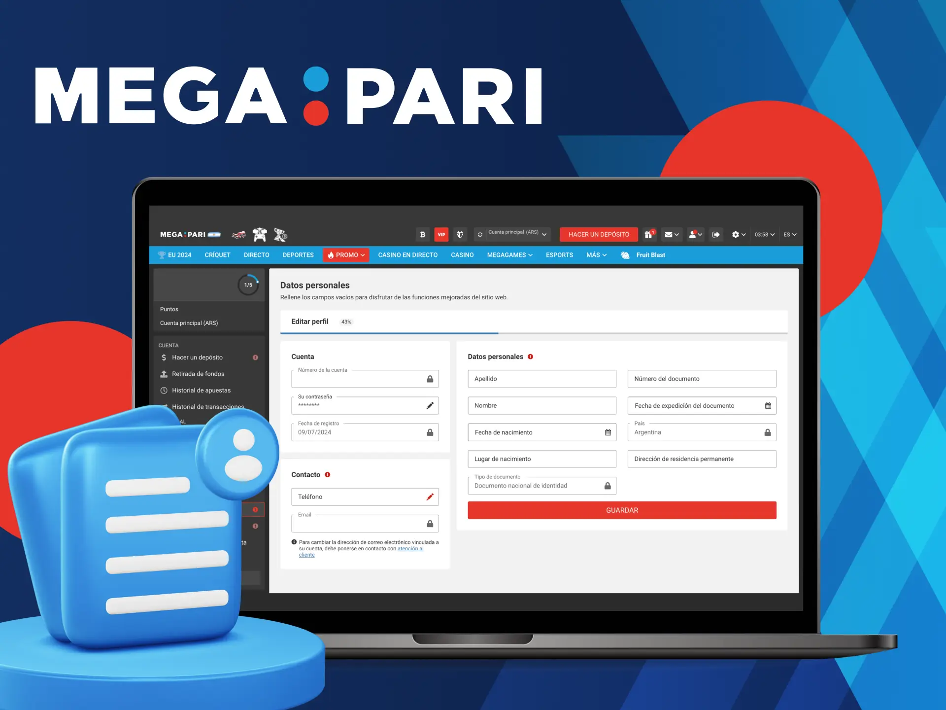 Funcionalidades principales de tu cuenta personal en Megapari.