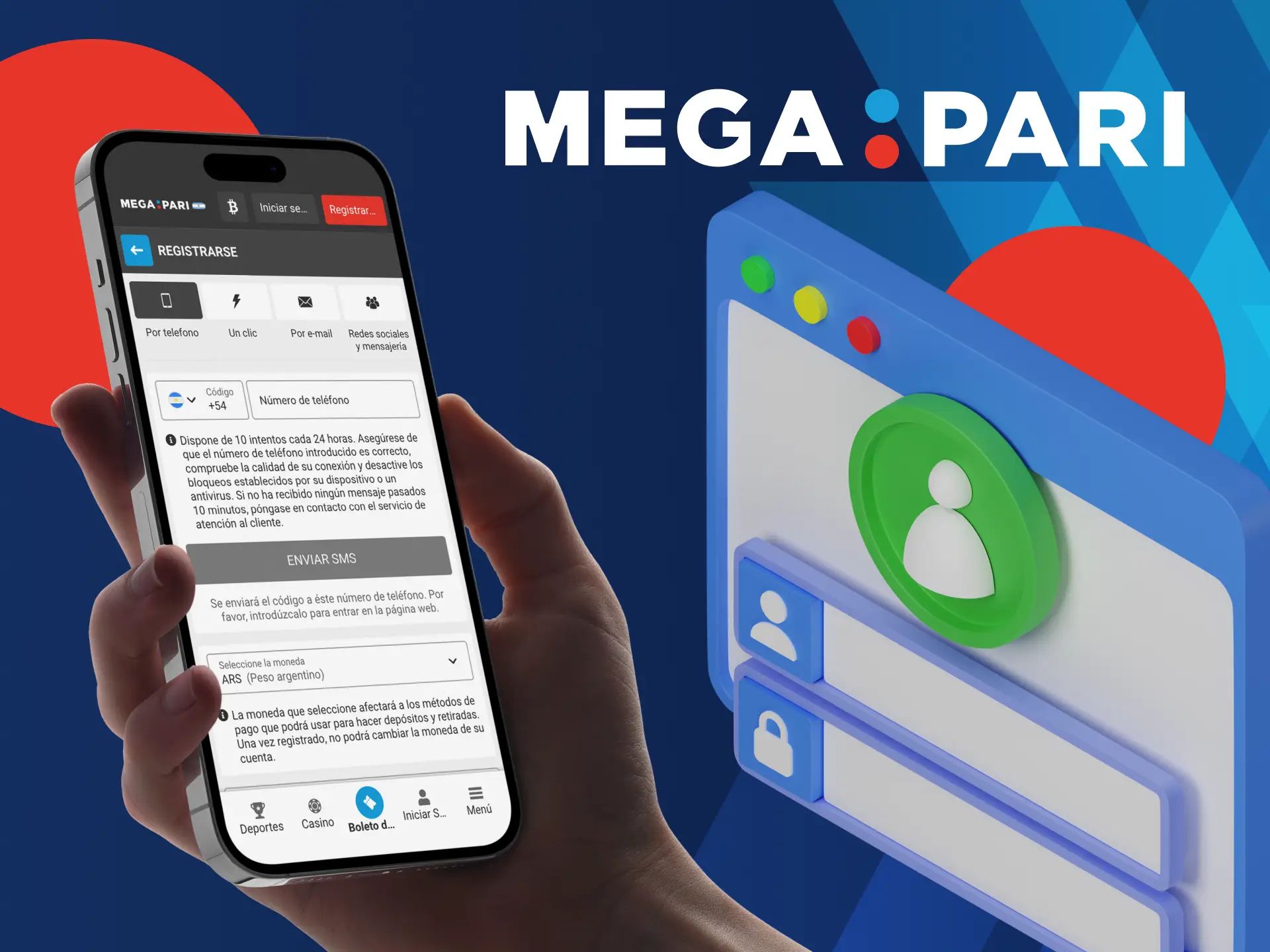 Crea tu cuenta de Megapari desde la app oficial para Android e iOS.