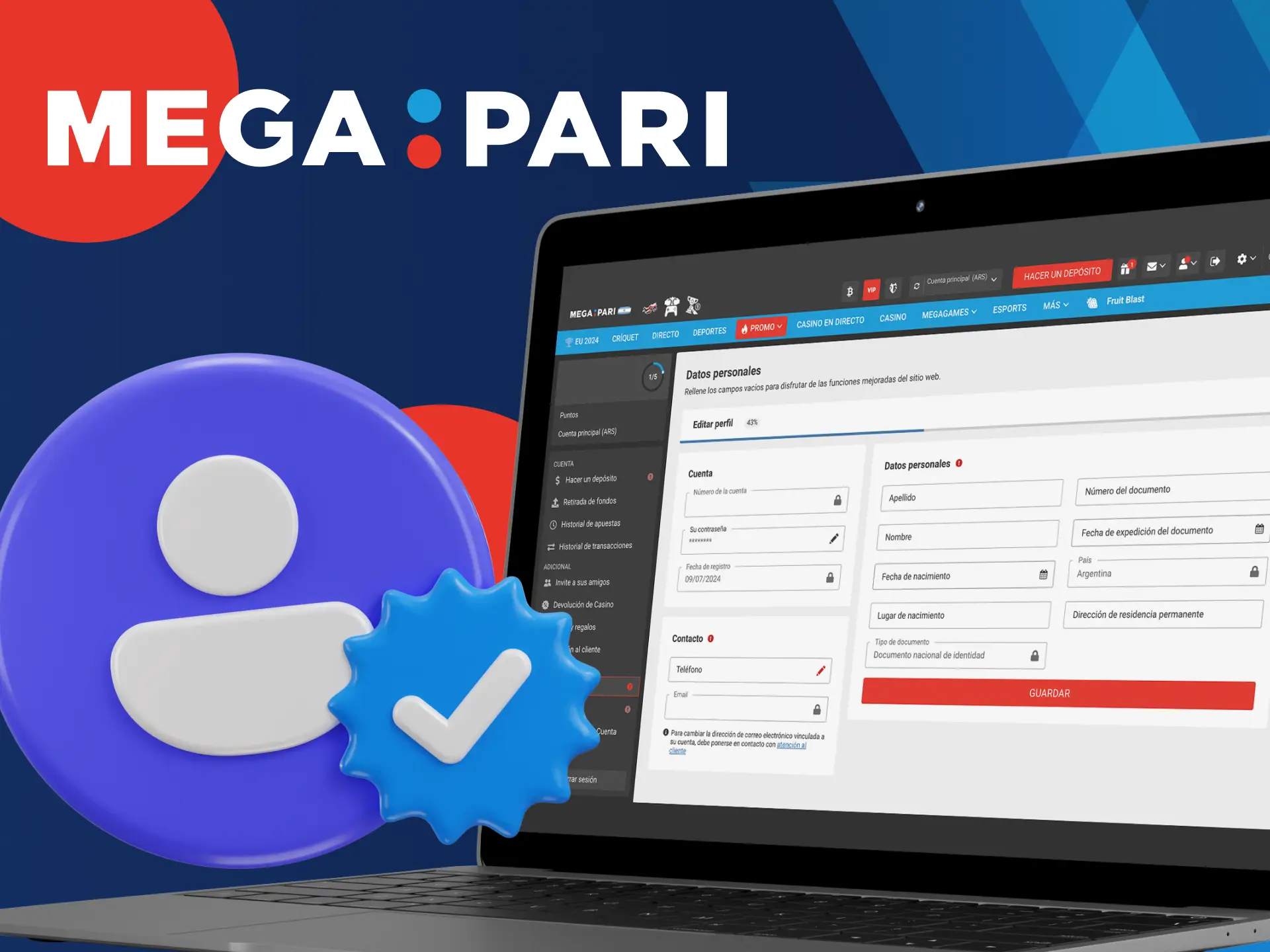 ¿Para qué sirve validar la identidad de la cuenta en Megapari?
