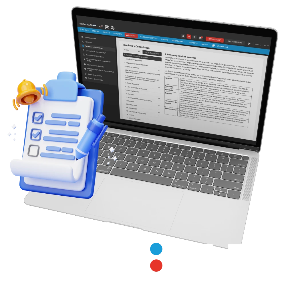 Reglamento y normas para los usuarios del casino online de Megapari.