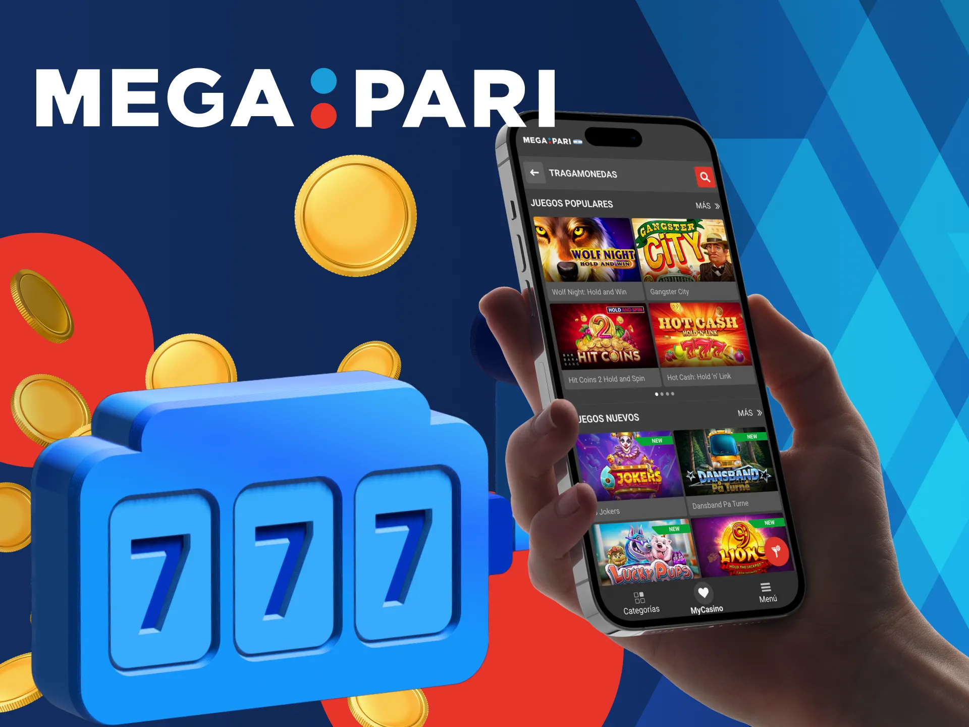 Instala la aplicación de Megapari y lleva todo el casino en tu bolsillo en cualquier momento.